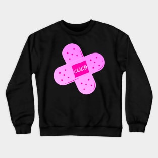 Ouch Pink Bandaid Crewneck Sweatshirt